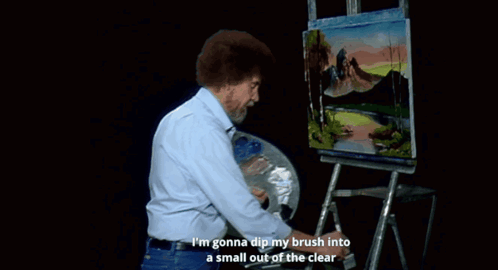 Bob Ross Painting GIF