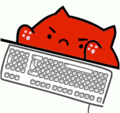 Bongo Cat Keyboard Smash GIF