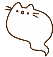 Boosheen Ghost Pusheen Sticker