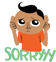 Boy Saying Sorry Sticker