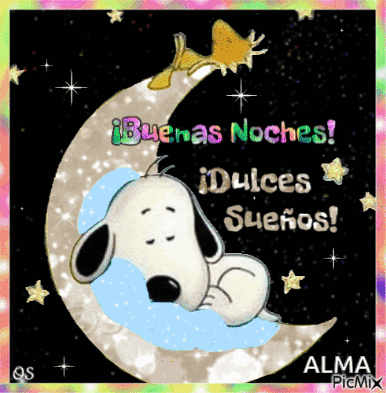Buenas Noches Snoopy GIF