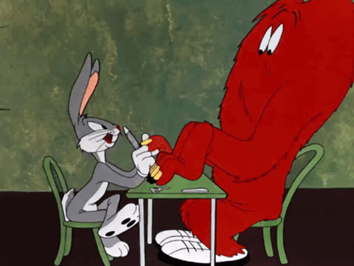 Bugs Bunny Monster Manicure GIF