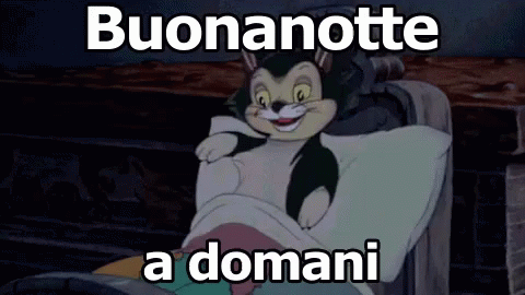Buonanotte Notte Sogni D'Oro A Domani Letto Pinocchio Gatto GIF