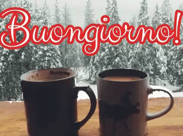 Buongiorno Natalizio Buona Giornata A Tutti Buon Giorno Svegliarsi Buondì Natale Colazione GIF