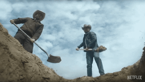 Burying Elvis GIF