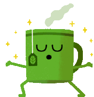 Calm Herbal Tea Does Yoga Pose Sticker