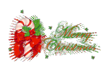 Candy Cane Merry Christmas Sticker