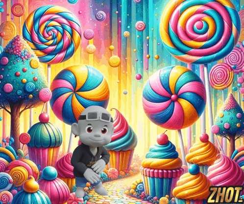 Candy Land Vibes Cartoon Sugar Overload GIF