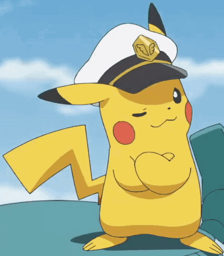 Captain Pikachu Pokemon GIF