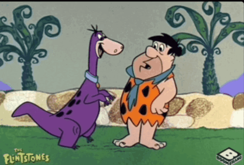 Cartoon Kiss Dino GIF