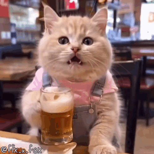 Cat Beer GIF