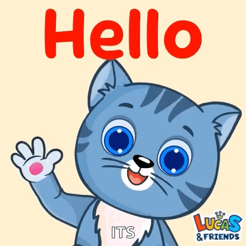 Cat Bonjour GIF