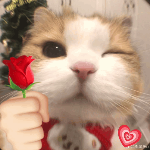 Cat Flowers GIF