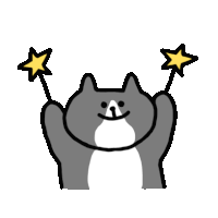 Cat Gray Sticker
