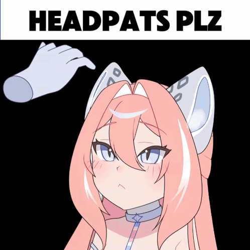 Catgirl Vtuber Headpat GIF