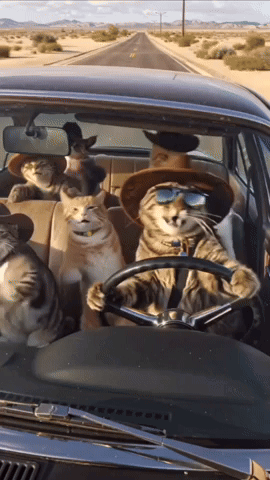 Cats Car GIF