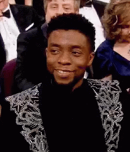 Chadwick Boseman Happy GIF