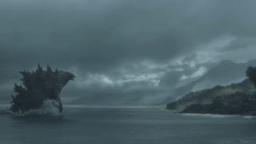 Charge Godzilla GIF