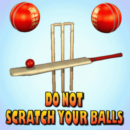 Cheating At Cricket Do Not Scratch Your Balls GIF