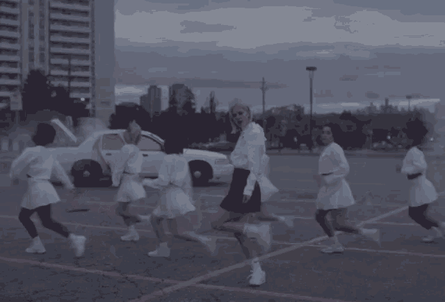 Cheerleaders Parking Lot GIF