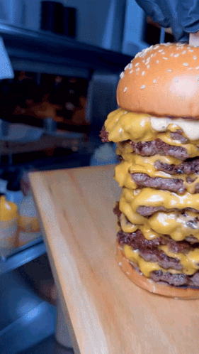 Cheeseburger Stacked GIF