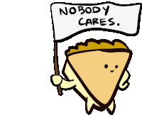 Cheesecake Chuck Nobody Cares Sticker