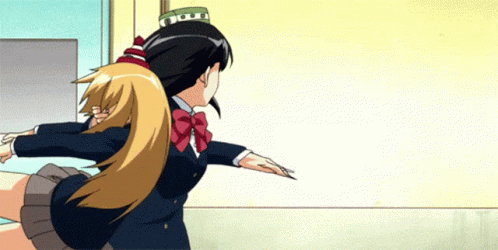 Chikku Neesan Girl Hit Wall GIF