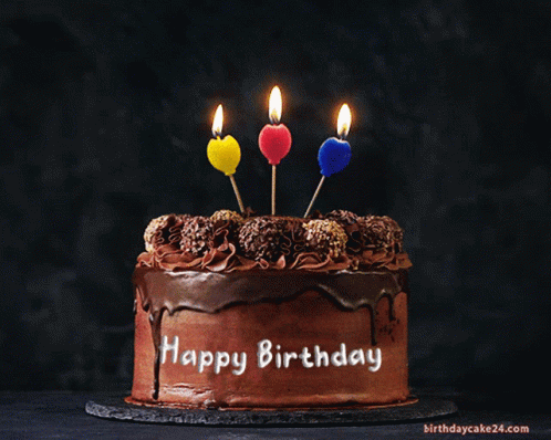 Chocolate Cake Candles GIF