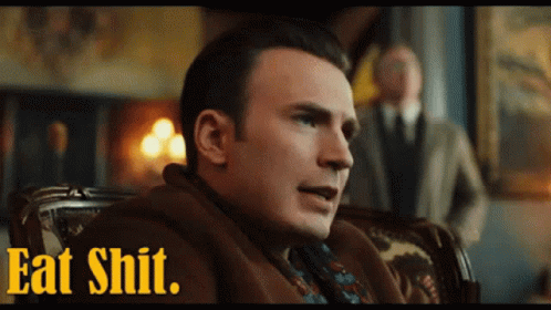 Chris Evans Eat Shit Knive Out GIF