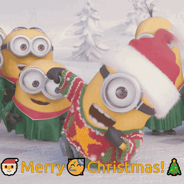 Christmas Minions GIF