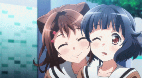 Clingy Hug Anime Hug GIF
