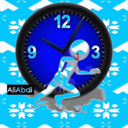 Clock And Star GIF