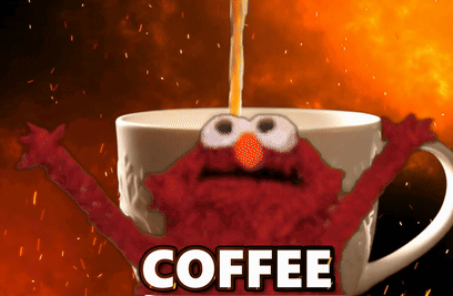 Coffee Elmo GIF