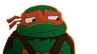 Concerned Michelangelo Sticker