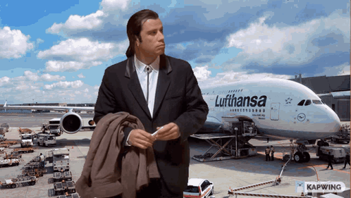 Confused Travolta Airport GIF