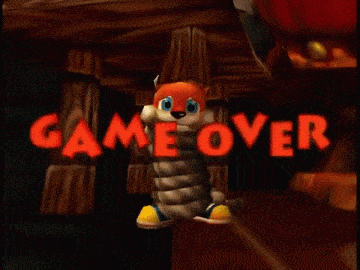 Conker'S Bad Fur Day Game Over Table Leg Tied Up Gagged Rope Bound GIF