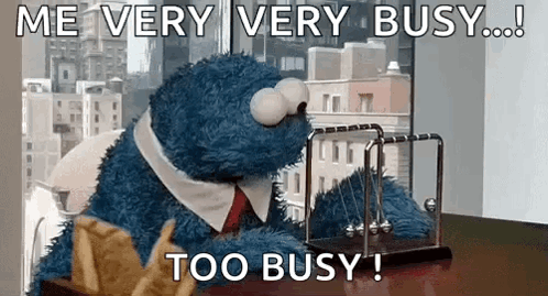 Cookiemonster Verybusy GIF
