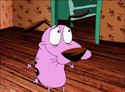Coraje El Perro Cobarde Saludando Courage The Cowardly Dog Smile Hi GIF