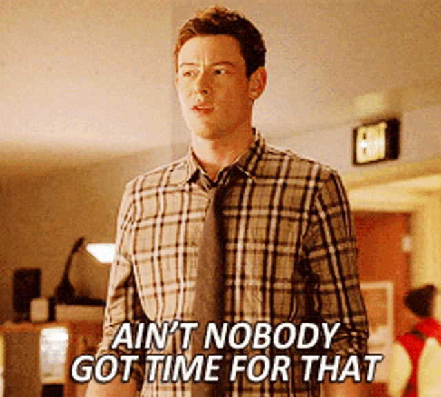 Cory Monteith Aint Nobody Got Time GIF