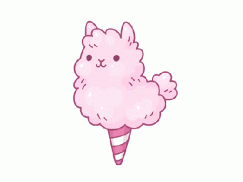Cotton Candy Llama GIF