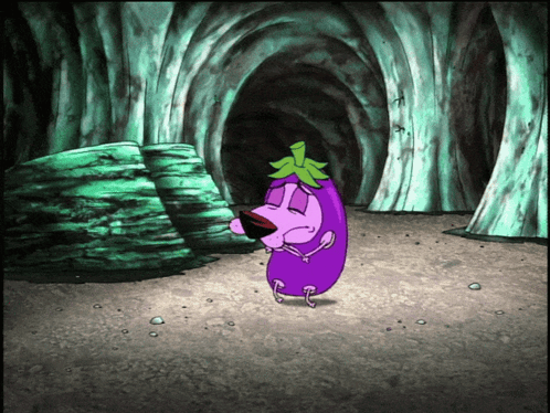 Courage The Great Eggplant GIF