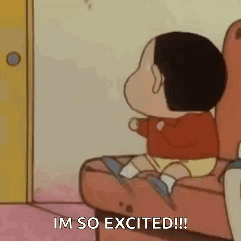 Crayon Excited Shinchan Excited GIF