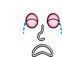 Crazy Eyes Sad Face Sticker
