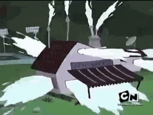 Cream House Exploding GIF
