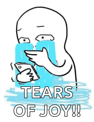 Crying Happy GIF