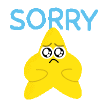 Crying Starfish Saying Sorry Sticker