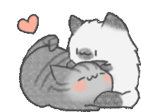 Cuddle Cat Sticker