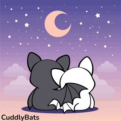 Cuddly Bats Cuddling GIF