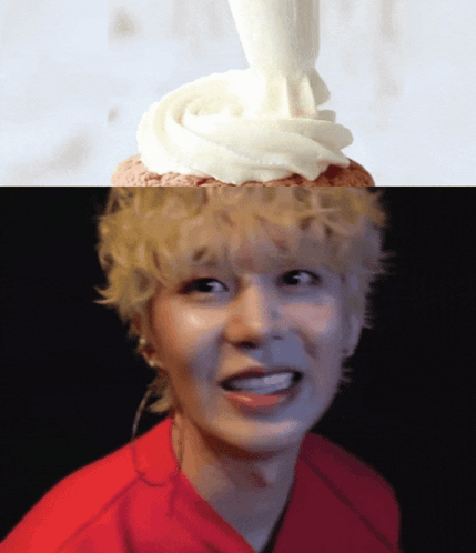 Cupcake Head Frosting Yoon Min Stan Twitter GIF
