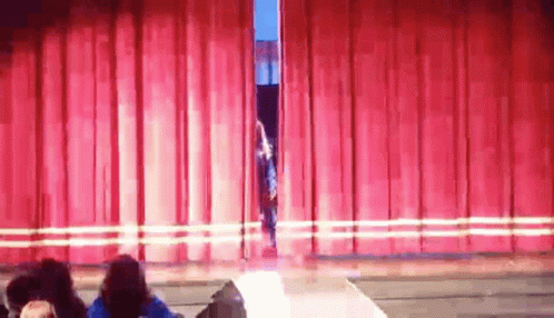 Curtains Open Here We Go GIF
